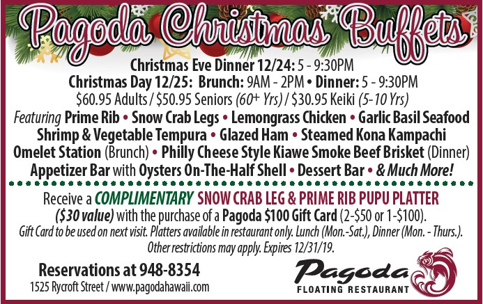 Pagoda Christmas Buffets